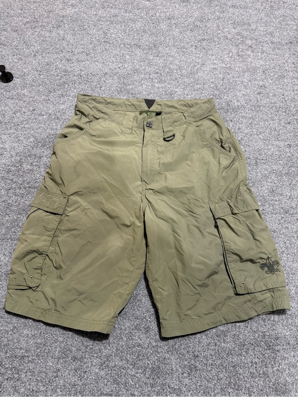 Men's Boy Scouts of America Olive Cargo Shorts with Utility Pockets